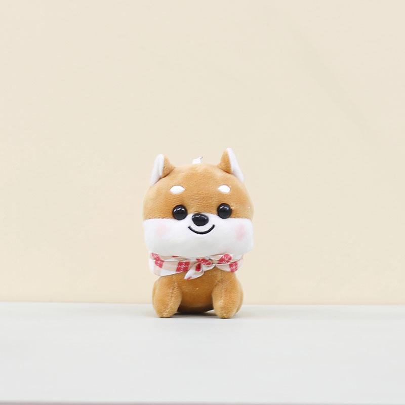 Fluffy Inu Shiba Plush Keychain Charming Toy Adorable Dog Doll For Backpack Decor