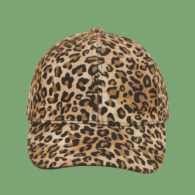 Wide Brim Hat in Kpop Style Caps UV Prevention Dad Cap Sweat Wicking Hot Summer Cooling Hat with Printed Leopard