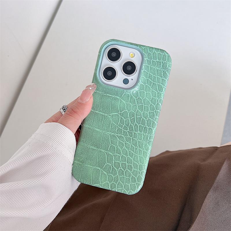 

Retro Crocodile Pattern Phone Case For iphone 17 Air 16 15 14 13 12 11 Pro Max Plus Hard PC Leather Back Cover iPhone 11 Pro