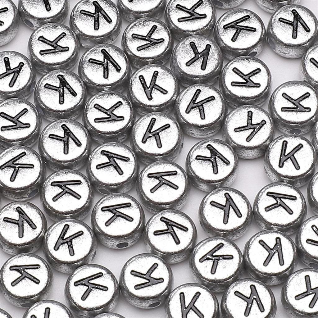 50Pcs Acrylic English Letter Beads For DIY Necklace Bracelet Earrings Jewelry Making Craft Accessories