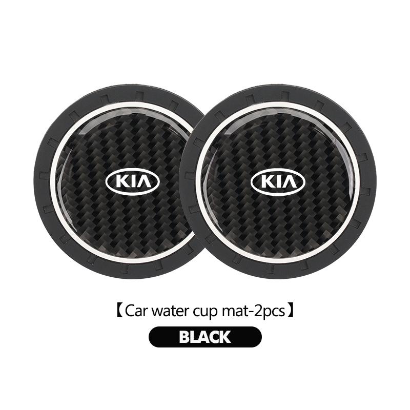 GWXN5 1/2pcs Car Silicone Coasters Water Cup Pads Non-Slip Mats For KIA Rio K5 K2 Sportage Ceed Sorento Picanto Stinger Soul
