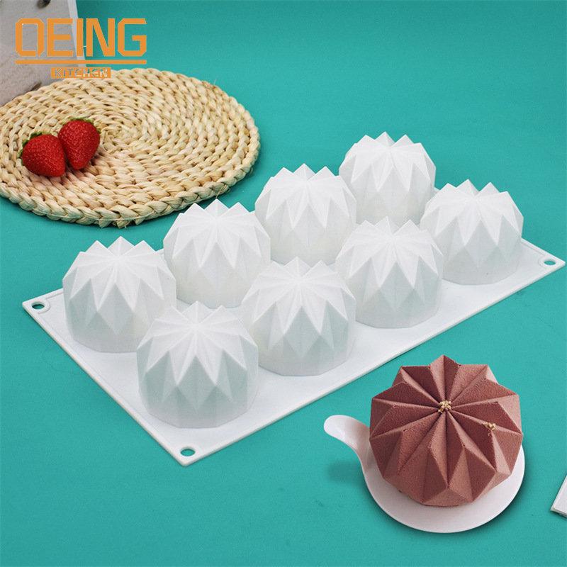 Diamond Muffin Silicone Gear Mold DIY Cupcake Cookies Fondant Baking Pan Non-Stick Pudding Steamed Cake Tool Pastry Donuts Mold