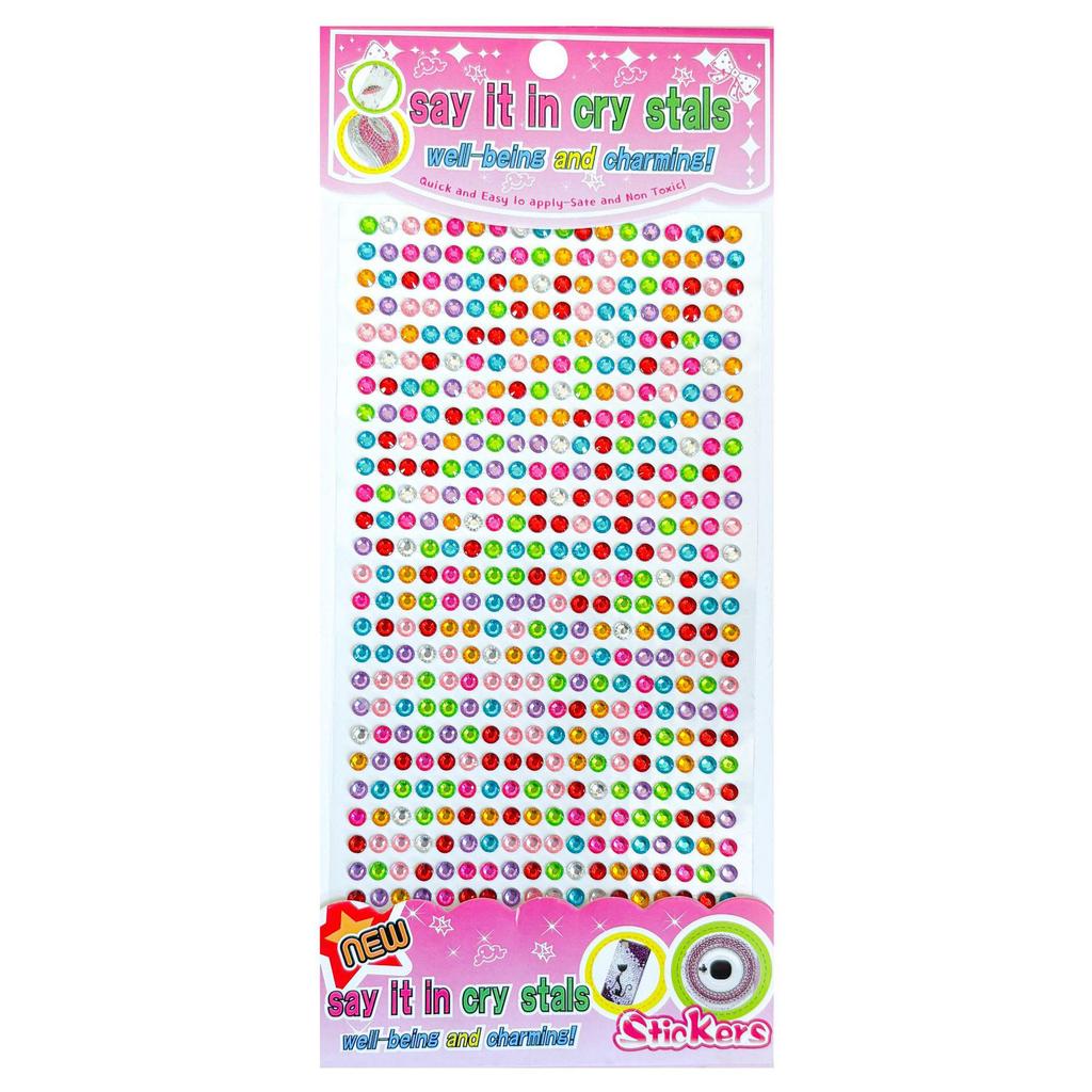 Children's 3D Princess Cartoon Diamond Gem Stickers - Cute Acrylic Crystal Toys