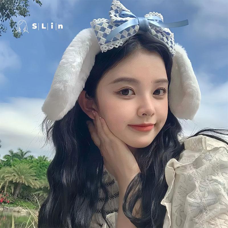 Cinnamoroll Hair Accessories Cute Dog Headband Cartoon Plush Headband Cosplay Internet Celebrity Bow Cute Headband
