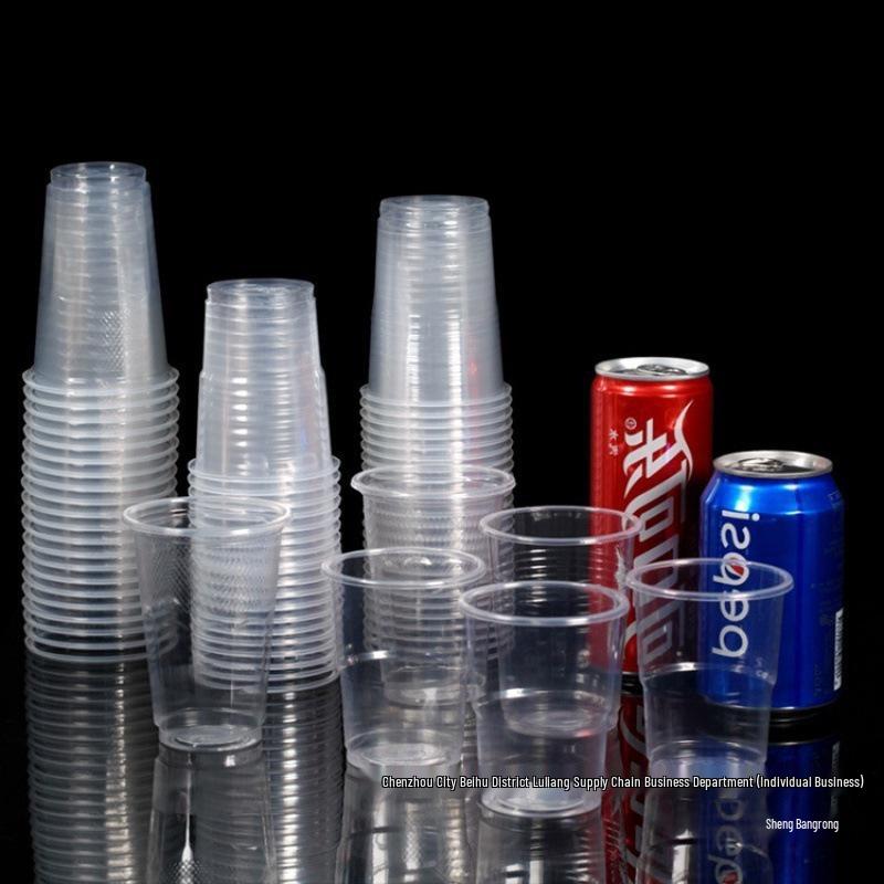 Thickened Transparent Disposable Aviation Cups - Large Capacity Household Plastic Water Cups Thickened Airline Cup 175ml 1 pack [50 pieces]