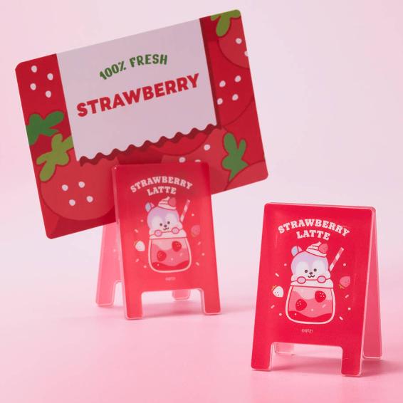 BT21 Zufälliger Acryl-Multi-Clip Erdbeer-Party-Version