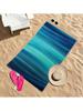 Green wave printed beach towel, ultra-fine fiber, fast drying, high water absorption - beach, swim pool, travel choice-sea towel
