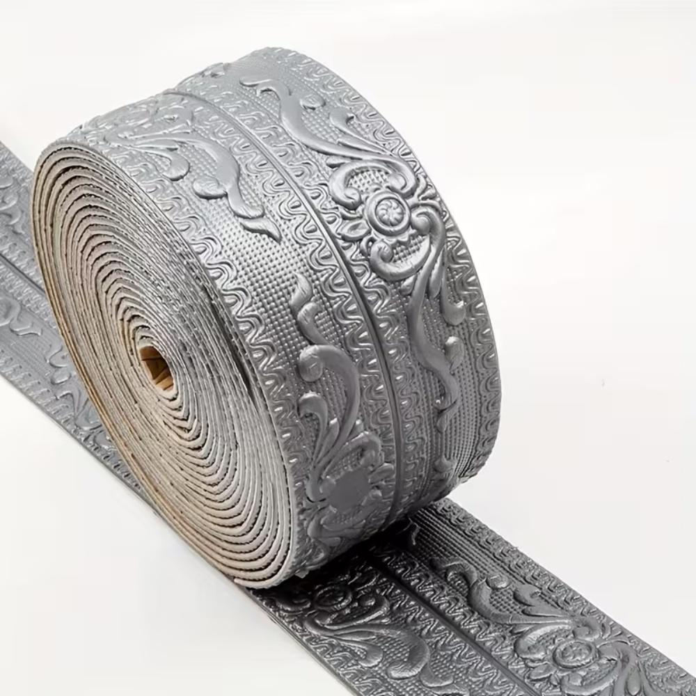 1pc 2.3mX12cm  Wall Edge Strip Stickers Self Adhesive Waterproof Baseboard Wallpaper Border Wall Sticker Bedroom Wall Decoration