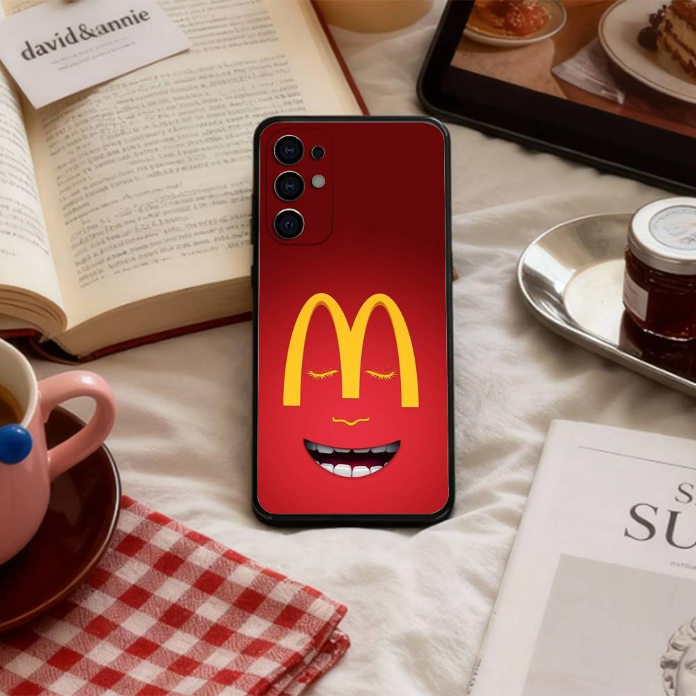 Heißes M-McDonalds L-Logo Handyhülle Für Samsung S 25,24,23,22,30,21,10,9,Ultra,Plus,Lite,FE,4,5 G Weiche Schwarze Hülle