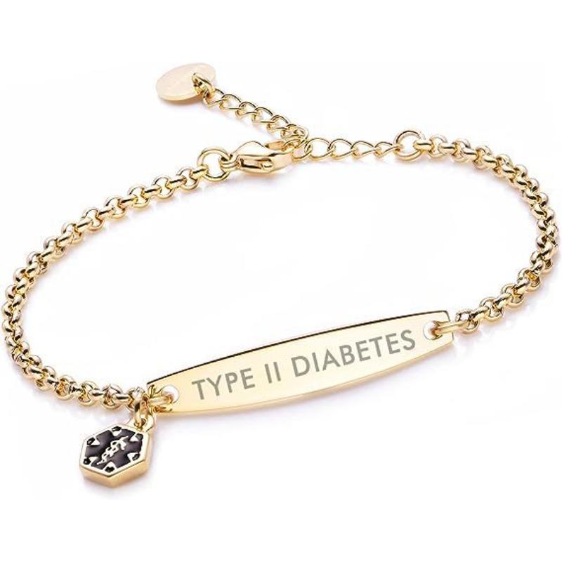 Pre-engraved Simple Women's Warning Bracelet