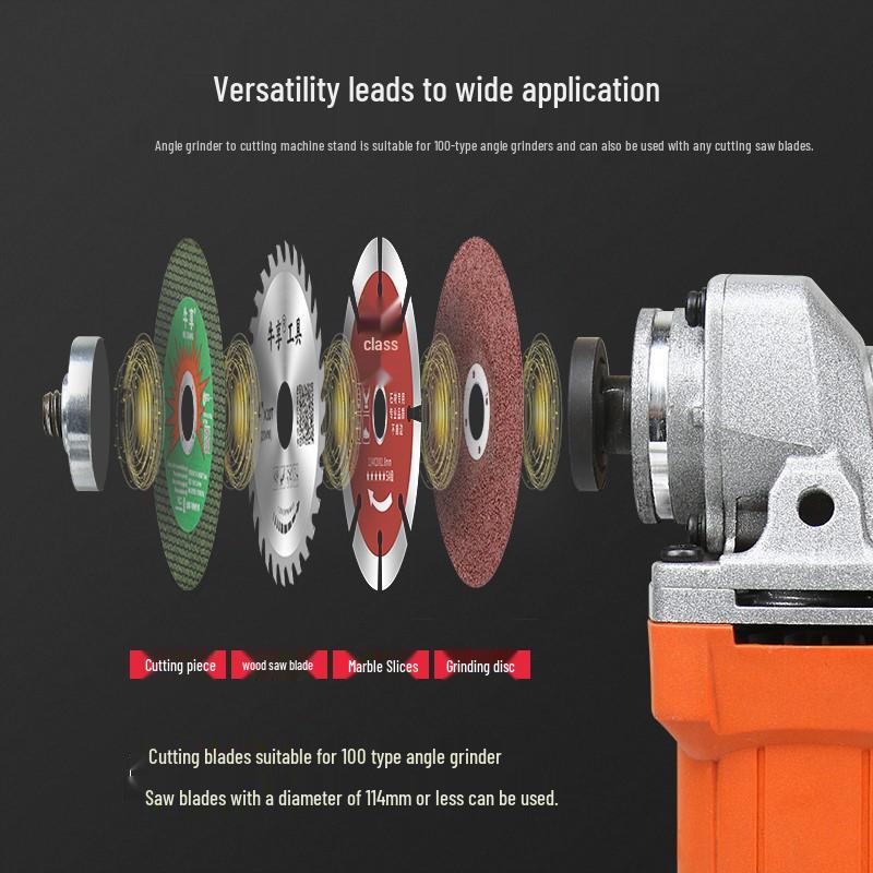 Angle Grinder Protective Cover Set: Waterproof, Dustproof, Semi-Closed Cutting Machine Bracket & Grooving Base.