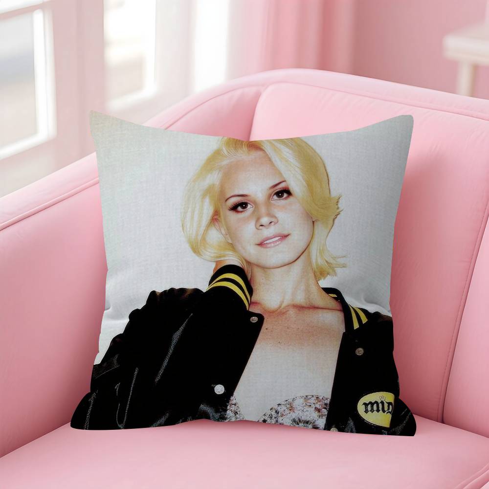 Singer Lana cool Del Rey Doublesided Printed pillow cover Short plush Suitable living rooms bedrooms sofas throw cushion cover