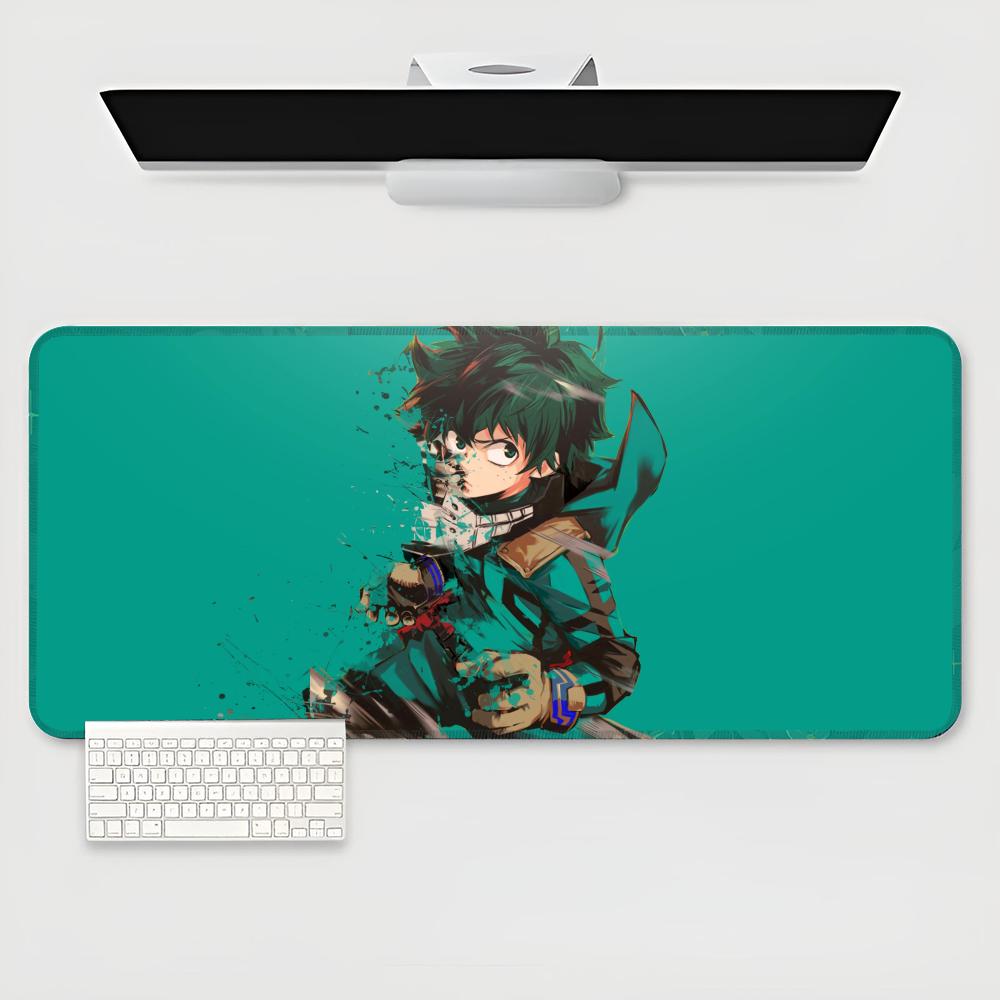 Izuku Midoriya Podložka pod myš Herní podložka pod klávesnici pro e-sportovce XXL Velká Podložka na stůl pro počítač a notebook Protiskluzová Podložka pod klávesnici Herní počítač CS lol