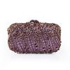 Scatola da Festa Fiori Piena di Strass Viola/verde Cristallo Borsa da Sera Matrimonio Sposa Minaudiere Borse a Mano Catena Borsa Donna