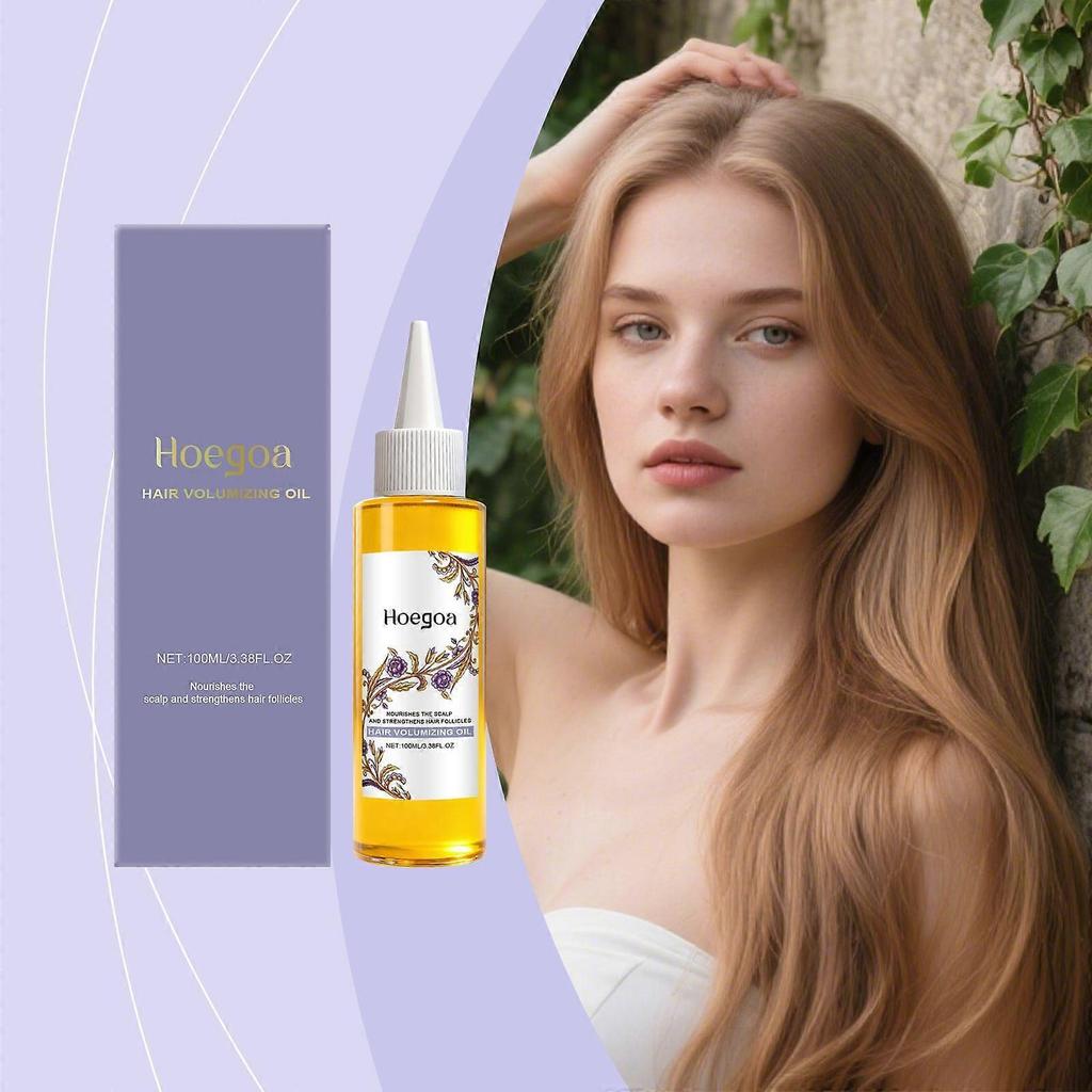 Hoegoa Hair Voluminous Essential Oil Moisturizes And Cares For The Scalp, Making It Bright, Smooth And Silky
