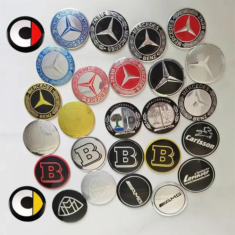 4Pcs 56mm Car Wheel Center Hub Cap Sticker Accessories Mercedes Benz AMG W204 GLC CLA Brabus Smart Maybach W205 W203 W206