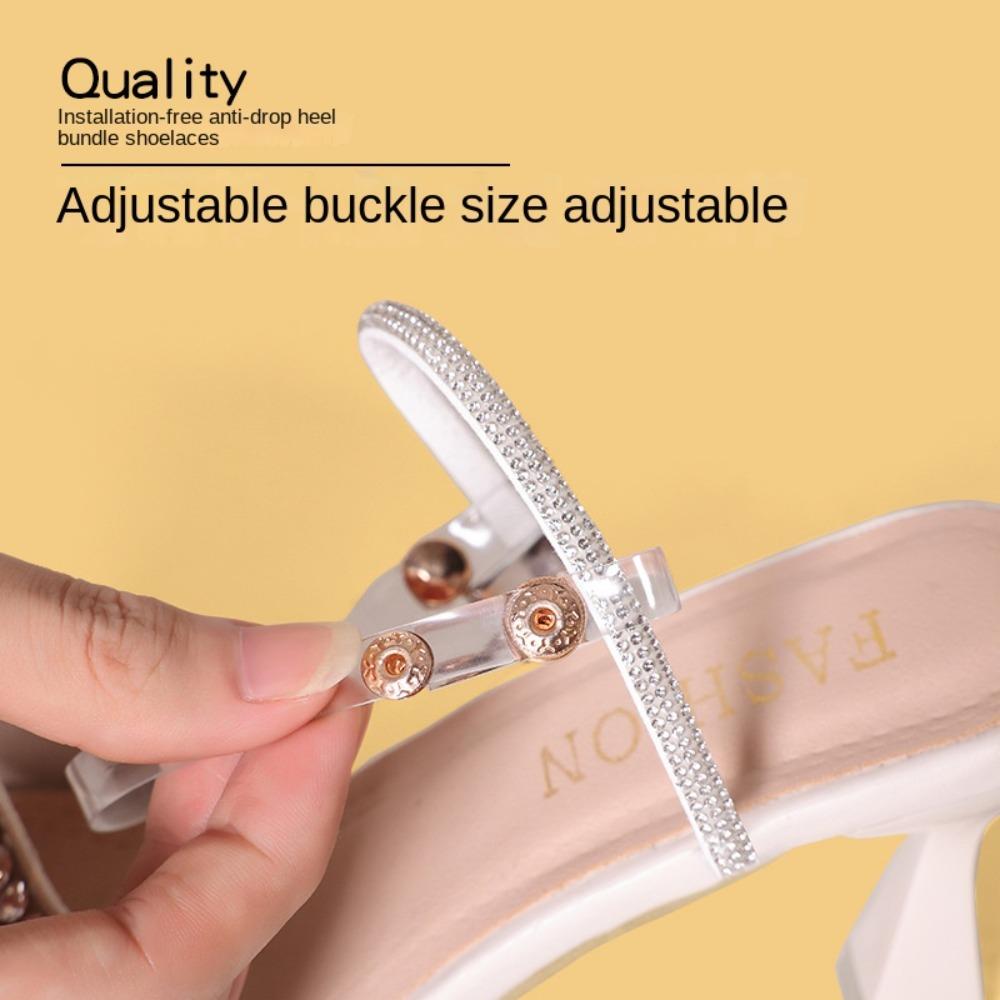 Invisible Adjustable Fixing Belts Transparent Shoelaces for High Heel Shoes Clear Shoe Laces Straps Holding Loose Ankle Shoelace