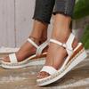 Fashion Summer Wedge Heeled Woven Sandals Women 2025 Platform Thick Sole Casual Sandles Woman Lightweight Plus Size 36-43 Rome Shoes