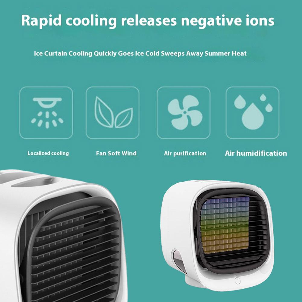 Personal Quiet Table Fan 3 Speeds Adjustable Circulation Wind Air Cooler with Night Ligh Desktop Fan for Home Office Desktop