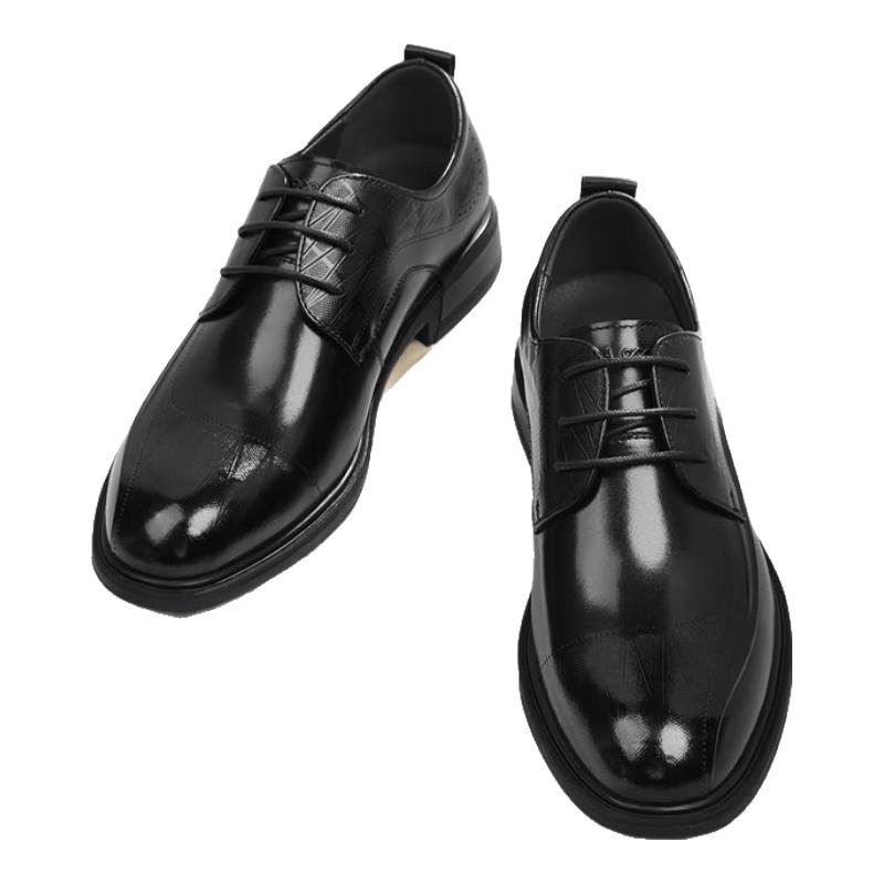 HLA Men s Full-Grain Leather Business Derby Shoes 44