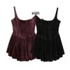 European & American Style Women's Velvet Bodycon Bustier Dress - Fashionable and Versatile Hot Seller