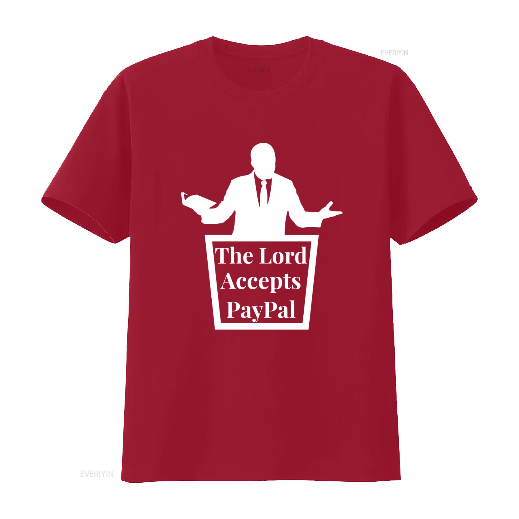 All Hail The ScamVangelists Lord Accepts PayPal T Shirt vintage Washed Stylish designer clothes streetwear graphic Soft S