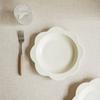 Cream French Lace Plate Ceramic Plate Household Cute Dish Plate Creative Tableware Deep Plate Dessert Plate