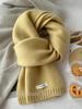 100% Pure Wool Knitted Scarf - Versatile Autumn/Winter Cashmere Neck Warmer for Couples