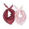 Polyester Polka Dots Triangle Scarf Thin Head Wraps Stacked Wear Foulard Hair Band  Travel Matching