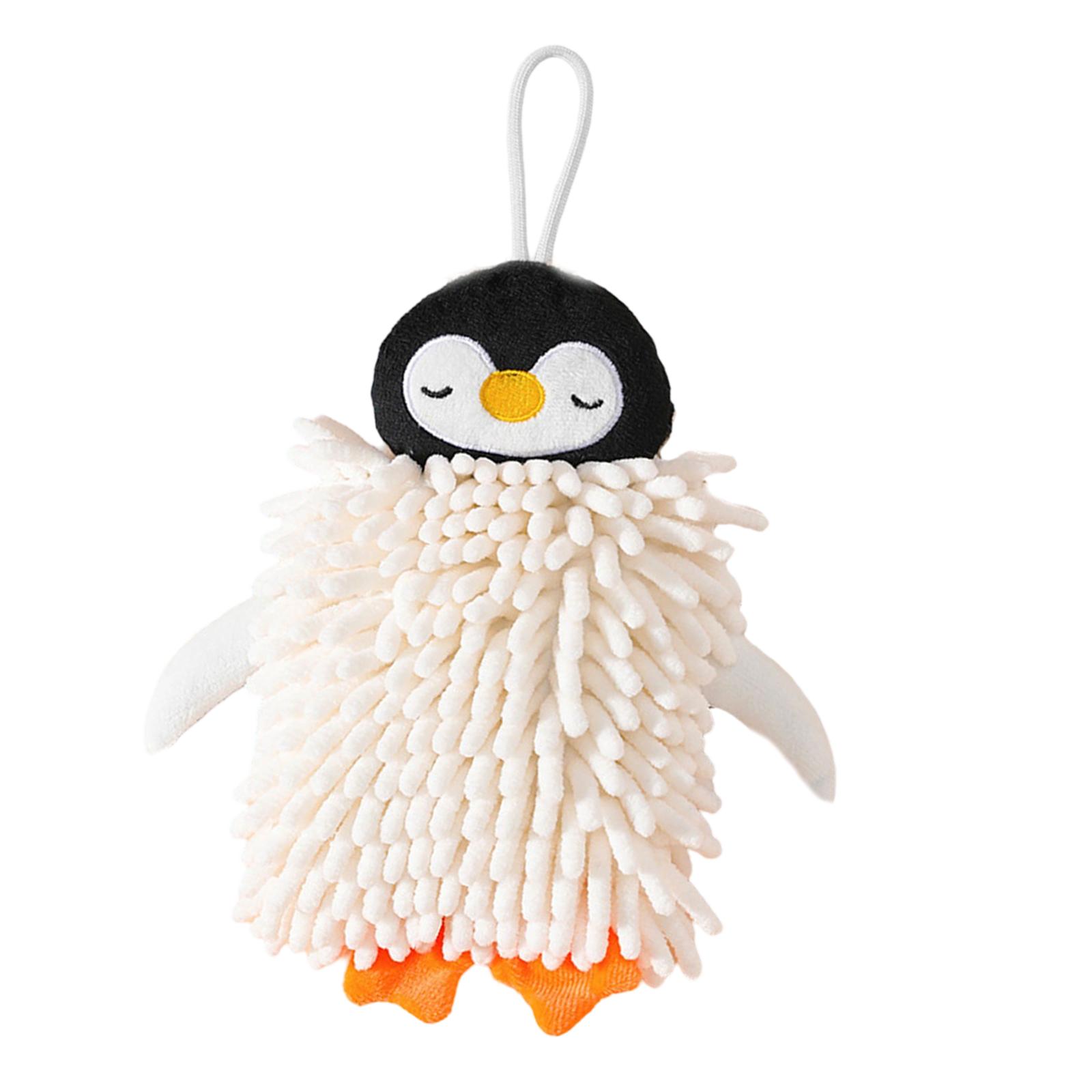 

Полотенце для рук с изображением пингвина из шенилла, мягкое, впитывающее, дизайнерское, подвесное полотенце для кухни и ванной комнаты 1