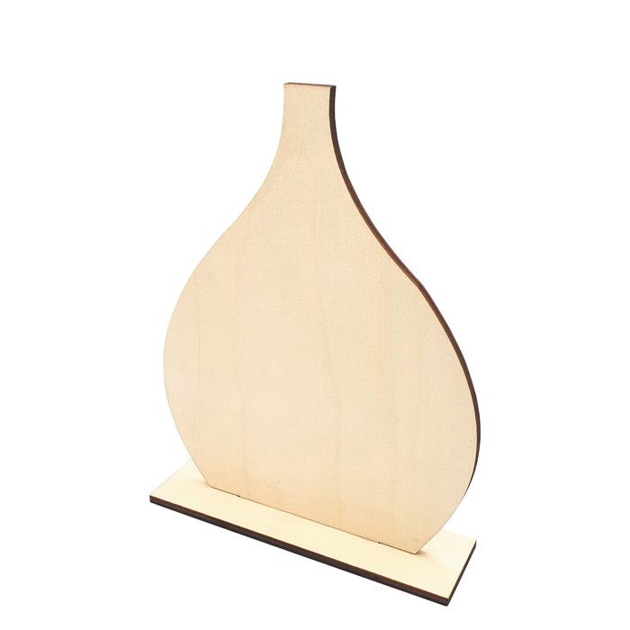 Silhouette vase en bois 19 cm