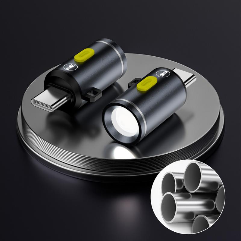 Mini High Brightness LED Flashlight Powered By Type C Connectors Small LED Light Torches For On Travel Use Flashlight