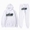 Conjunto de Sudadera Holgada de Manga Larga de Felpa para Hombre y Mujer con Pantalón, Sudadera con Capucha Estampada Bordada