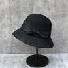 Foldable Bow Straw Woven Fisherman'S Hat Children Summer Vacation Seaside Sunshade Sunscreen Beach Straw Hat Shows Small Face