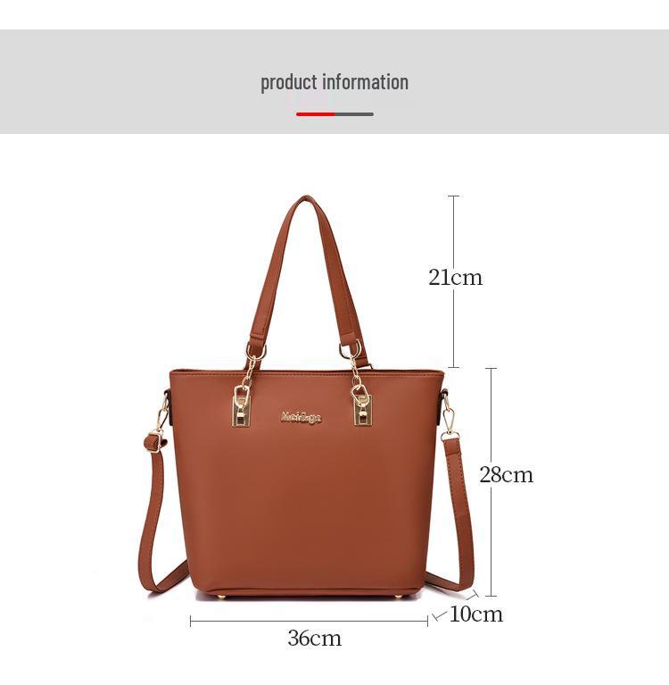 2023 Women's European & American Fashion Six-Piece Mother-Child Handbag Set: Large Capacity Shoulder & Crossbody Bag