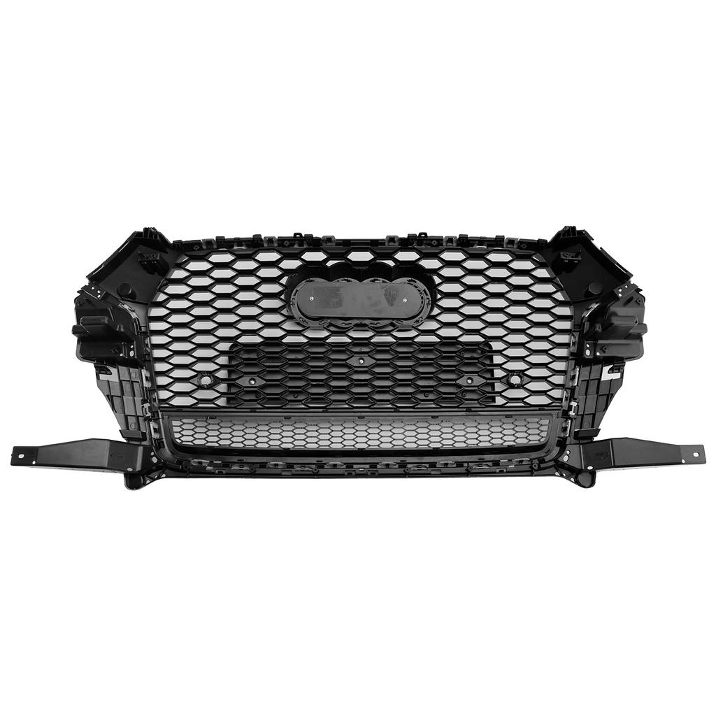 RSQ3 Style Front Honeycomb Grill Grille 8U0853653M Fit Q3 2016-2018 Gloss Black