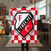 FC Utrecht bedeckte Flanelldecke, weicher Überwurf für Schlafzimmer Sofa, waschbar, Fußballfanartikel, tolles Geschenk.