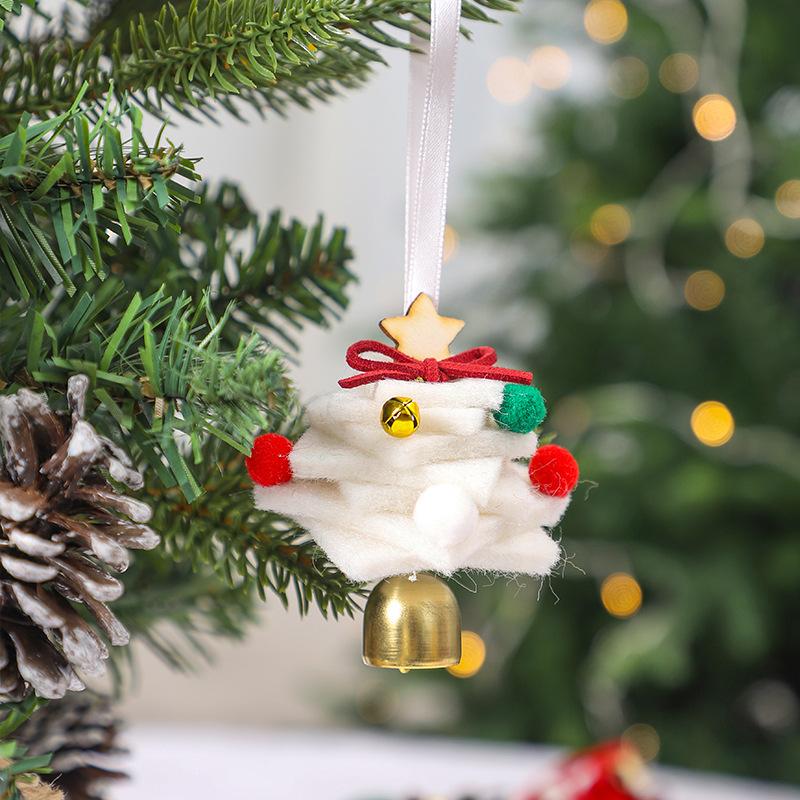 Christmas Decorations - Wool Felt Mini Christmas Tree Wind Chimes - Home Christmas Tree Ornaments