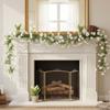 2pcs Fake Morning Glory Garlands, 5.9ft Artificial Flower Vine, Hanging Eucalyptus Vine for Wall, Party, Wedding Arch, Floral Decor, Home Ceremony