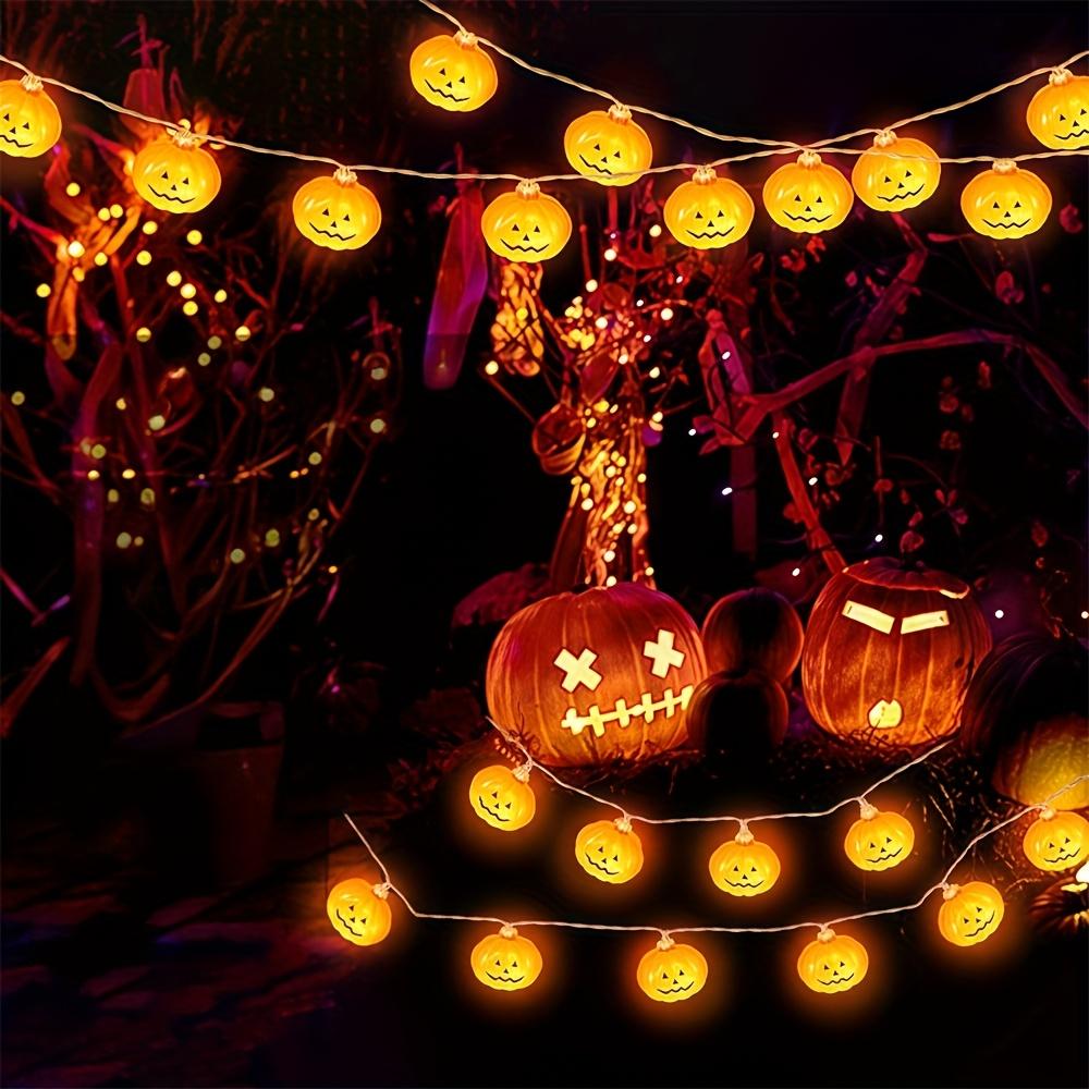 Halloween Pumpkin String Lights 3D Pumpkin Lantern Battery Powered LED Fairy Lights for Party Holiday Horror Atmosphere Decor