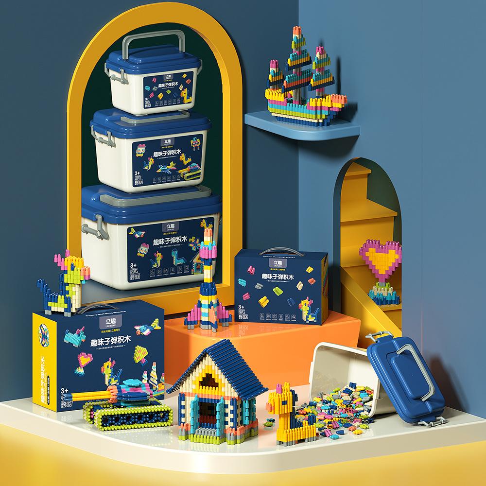 Fun Children'S Educational Diy Bullet Building Block Toy Kindergarten June 1 Gift 3 Years Old