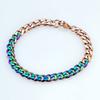 New 316L stainless steel rose and iridescence dual Hip hop bracelet anklet
