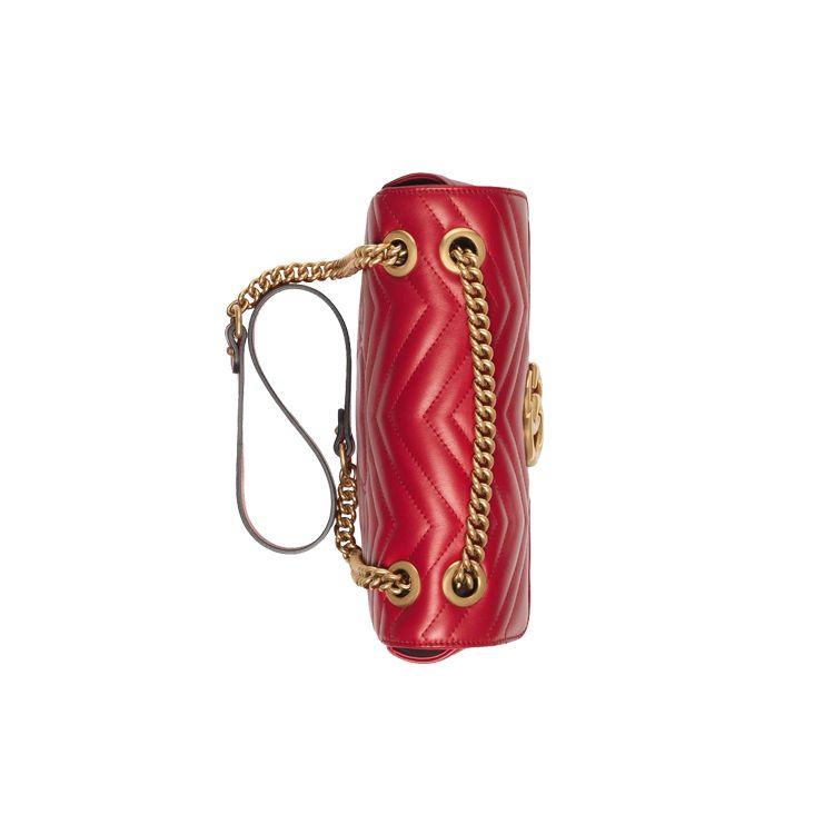 Gucci Borsa a Spalla Piccola GG Marmont Matelassé Rossa Donna Borse a Spalla 443497-DTDIT-6433