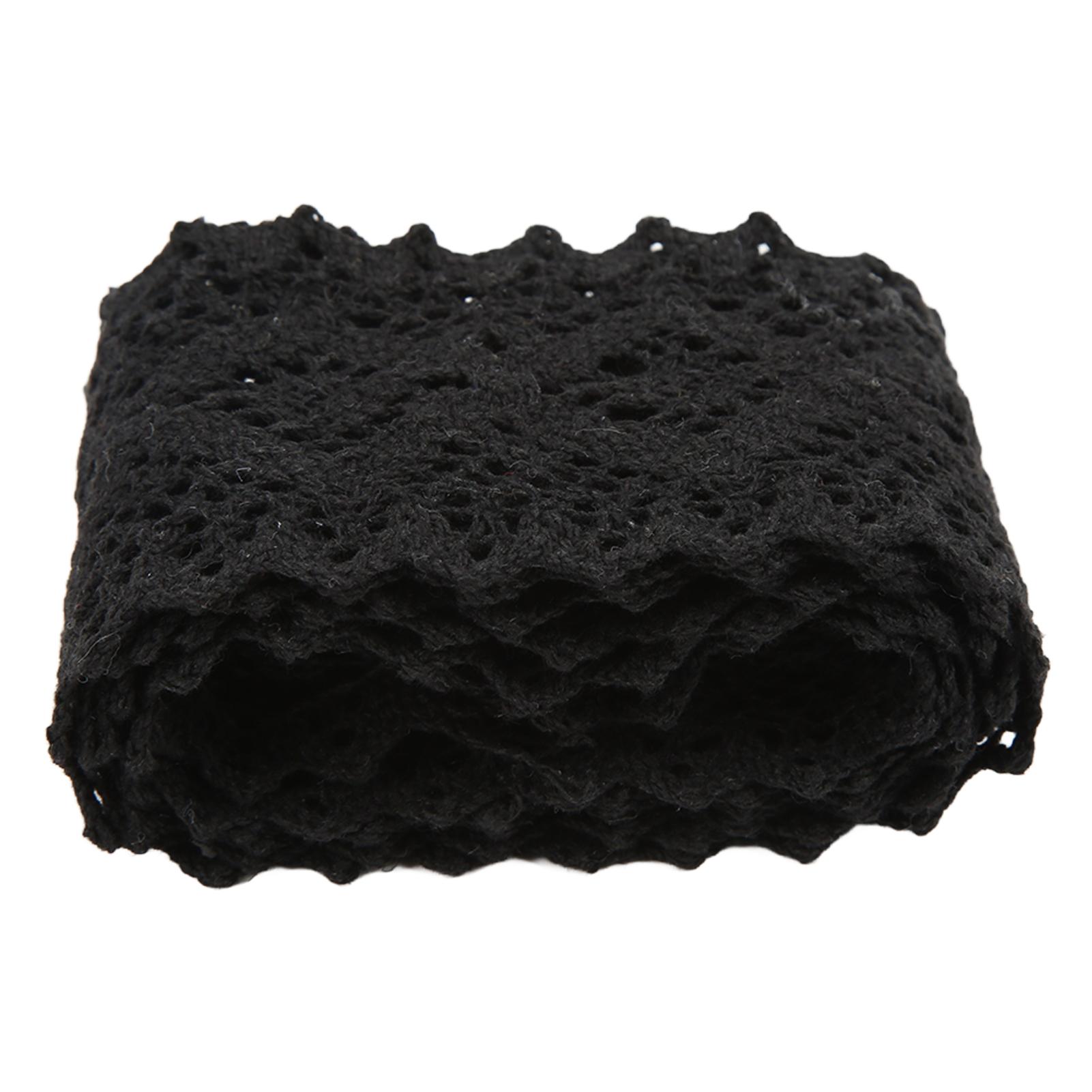 

Кружевная лента хлопковая нить 10 ярдов черная декоративные аксессуары для украшения одежды DIY штора