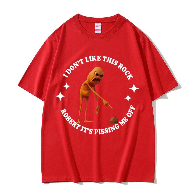 I Dont Like This Rock Its Pissing Me Off Marcus The Worm Funny Meme Tshirt Men Women Casual Cotton Vintage Short Sleeve Tshirt