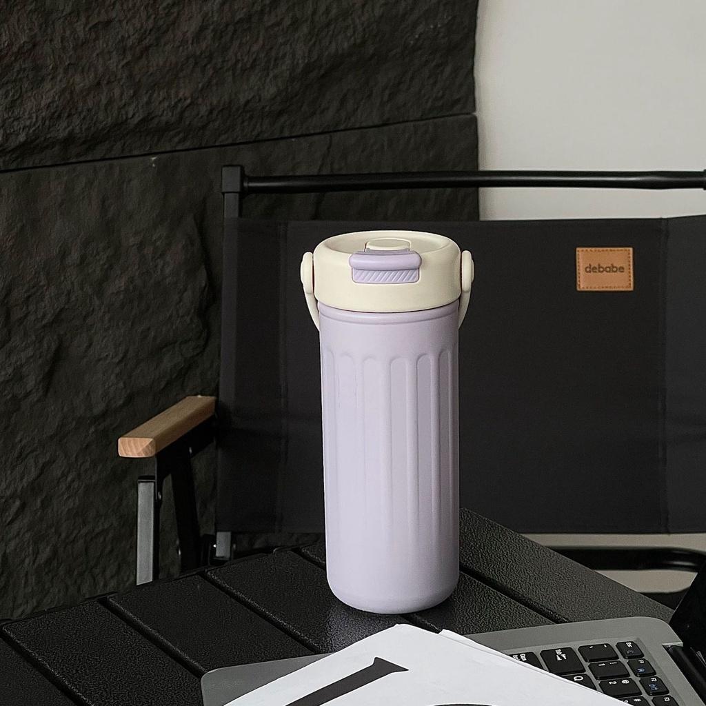 Stylish Insulated Cup For Women Portable Stainless Steel Water Bottle With Straw Ideal For Office And Travel