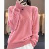 Autumn and Winter Women's Pullover Sweater Knitted Sweater with Round Neck and Loose