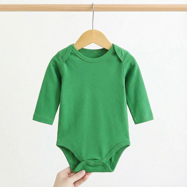 Baby Langarm-Baumwoll-Body mit Bauchschutz für Frühling & Herbst