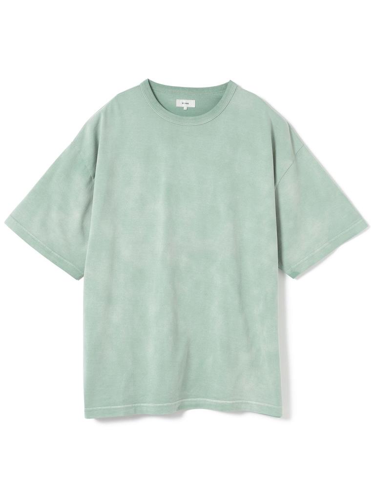 Beams Men's S/S TEE Loose Fade Crew Neck T-Shirt, MINT.GRN, Size L, 11041338146