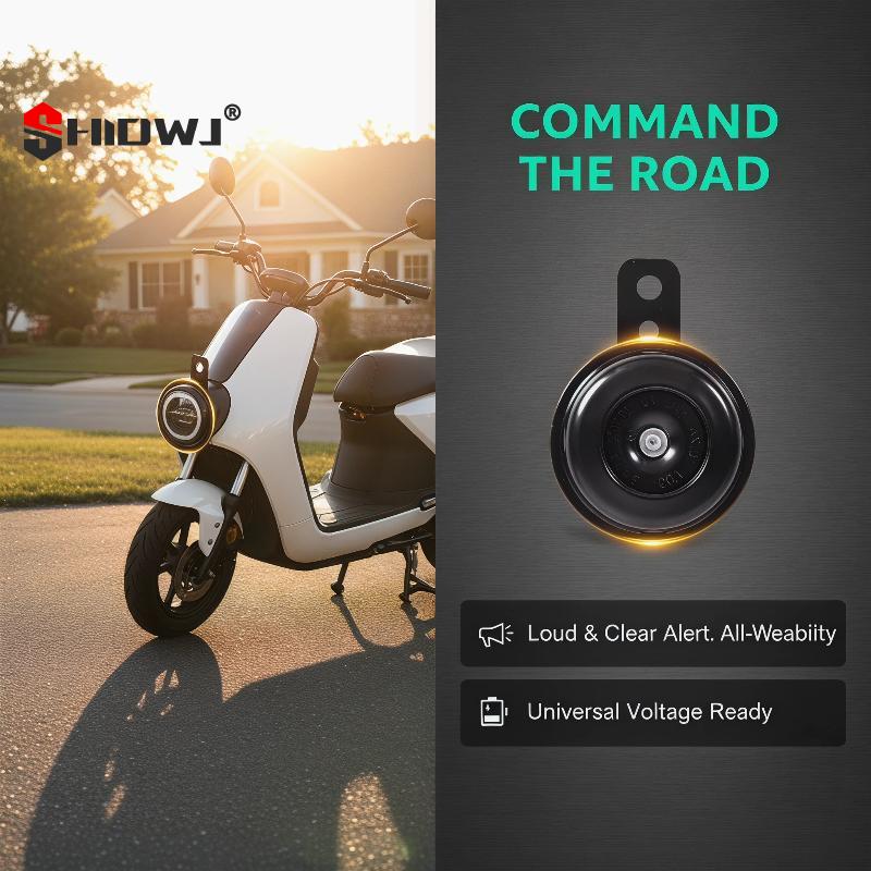Motorcycle Horn 12V 48V 60V Universal Waterproof Electric Horn Moto Bike Motor ScooterSuper Loud Round Speaker